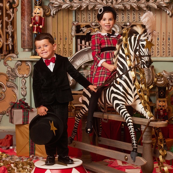 Beatrice and George girls red tartan dress- size 5 - Picture 2 of 8